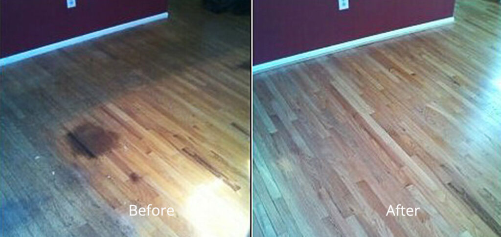 hardwood floor refinishing stain removal